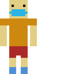 flat man with mask