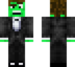 green guy in tuxedo