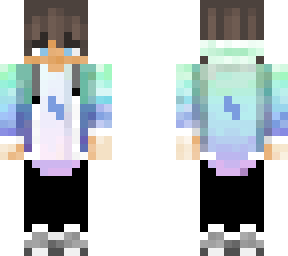 green to purple sweatshirt