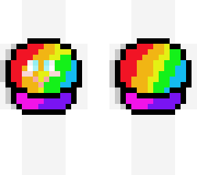 rainbow muffin with cute face