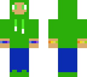 shy teen in green hoodie