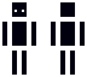 white & black