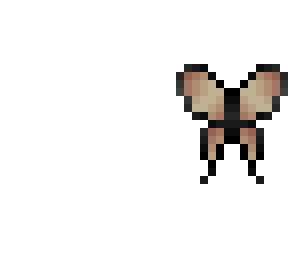 butterfly wings - big top thin bottom - pastel brown