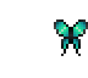butterfly wings - big top thin bottom - teal & cyan