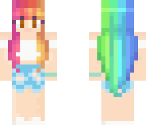 cute rainbow hair girl (see description)