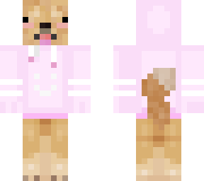 doggie in pink hoodie :>