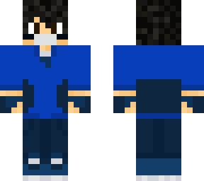 blue guy with white mask