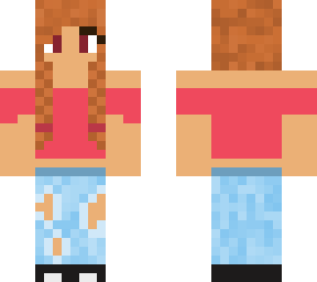 girl with crop top and ripped jeans