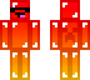 orange and red skeppy with sunglasses and creeper