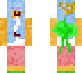 pce: pretie girl whith blu hare and pinc eies and nise dres and bowz! bezt skin!
