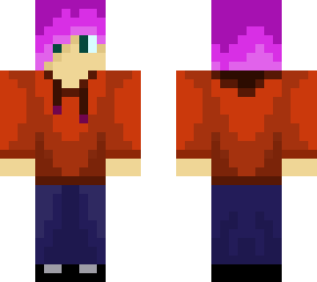 pink hair hoodie person