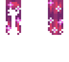 purple hair base with flowers