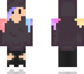 purple tipped hoodie.