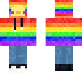 rainbow hoodie duck