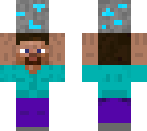 steve holding diamonds