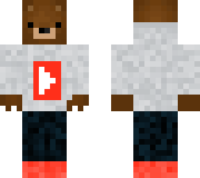 bear youtuber (red sub button)