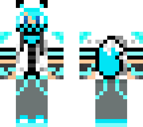 blue hair wolf boy