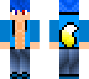 blue haired yellow werewolf boy/guy/male