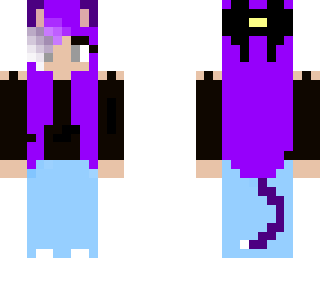 cat girl with purple hair