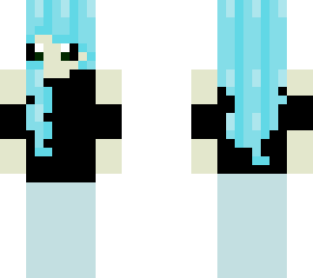 cute girl skin w/ blue hair!