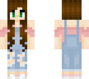 cutesy in overalls