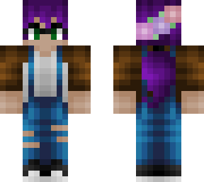 male hippie - pony tail - flower crown & overalls