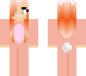 peach easter bunny