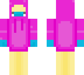 pink corona duck in hoodie