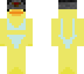 bikini duck with a ushanka