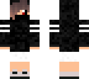 black hoodie vampire girl with mask