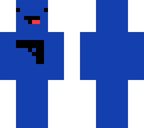 blue gun man