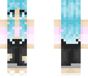 blue haired girl