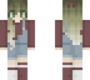 dark red & overalls