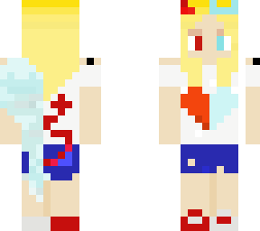 half angel half devil blond girl