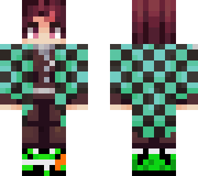 kamado tanjiro but with off whit jordan 1s slime on