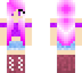 magenta hair girl