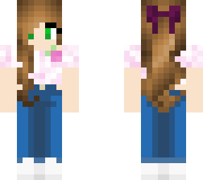 pink girl with blue jeans