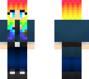police woman: rainbow hair