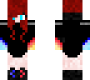 red vs blue girl (cute, its my first charakter)