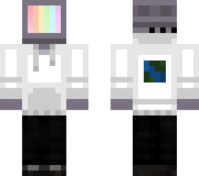 white tv head