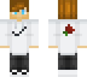 boy with a rose design and a check