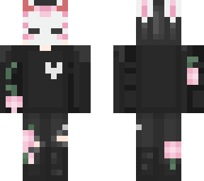 kitsune pink full mask flower cute boy with bunny ears