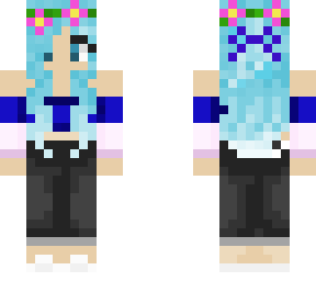 normal, blue girl