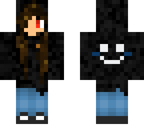 red eyed girl with hood