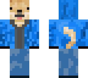 a doge with a blue hoodie thewalkingtreeyt