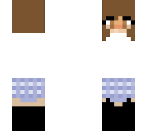 aesthetic soft girl- blue plaid skirt