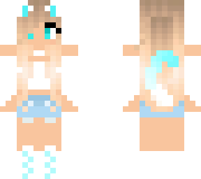 albino cute cat girl
