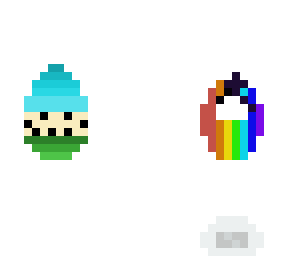 beach easter egg with rainbow basket - ce