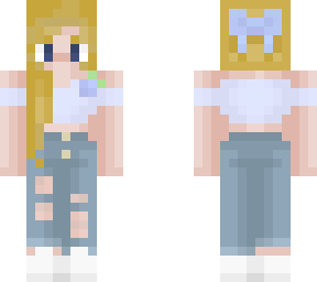 Blonde Girl with Jeans | Minecraft Skin