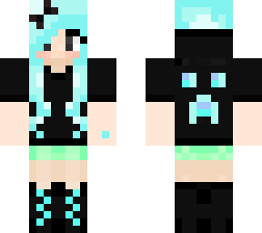 Blue Creeper Girl | Minecraft Skin
